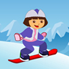 Dora sullo snowboard